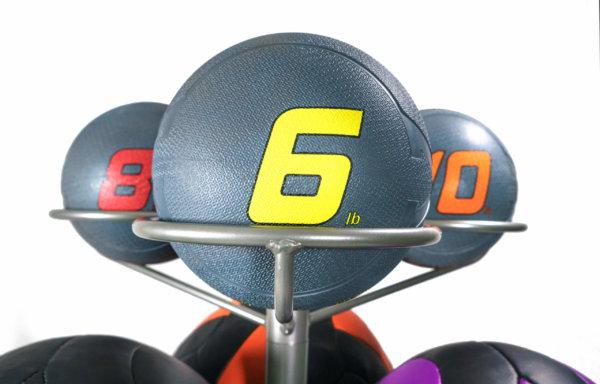 Vertical 4 Tier, Rotating Fitness Ball Rack. Stores up to 12 balls. - Image 4