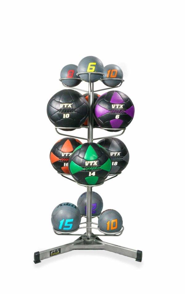 Vertical 4 Tier, Rotating Fitness Ball Rack. Stores up to 12 balls. - Image 2